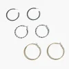 Etched Hoop Earring Set