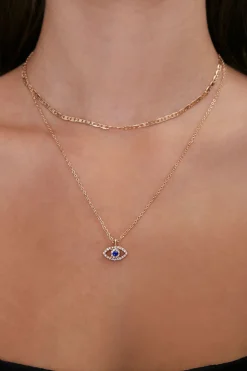 Eye Pendant Layered Necklace