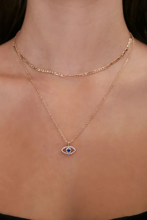 Eye Pendant Layered Necklace