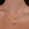 Eye Pendant Layered Necklace
