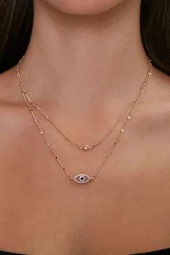 Eye Pendant Layered Necklace