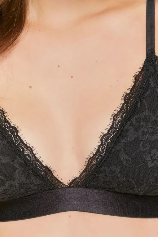 Eyelash Lace Triangle Bralette