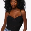 Eyelet Bustier Cami Bodysuit