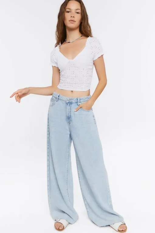 Eyelet Crop Top
