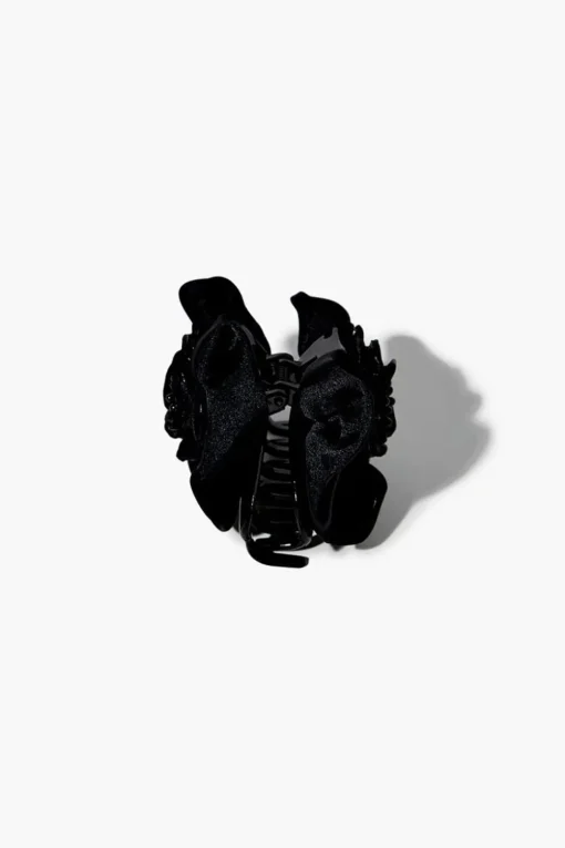 Fabric Rose Claw Hair Clip
