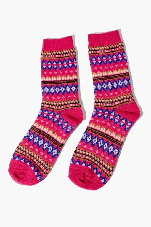 Fair Isle Crew Socks