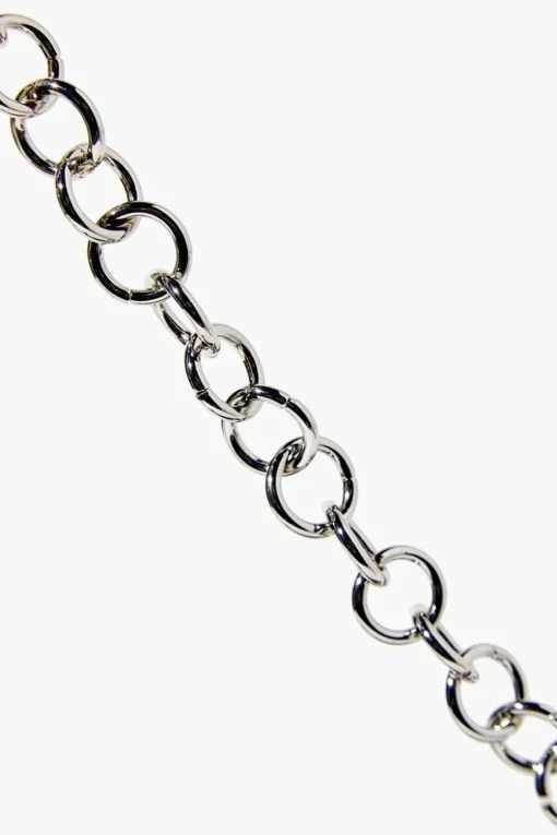 Faux Croc Baguette Chain Bag