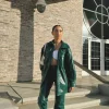 Faux Croc Bootcut Pants