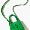 Faux Croc Crossbody Bag