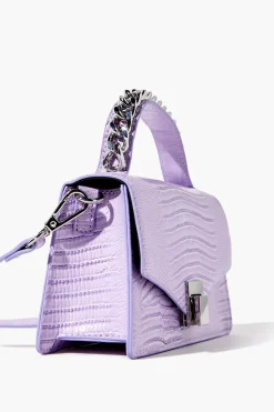 Faux Croc Crossbody Bag
