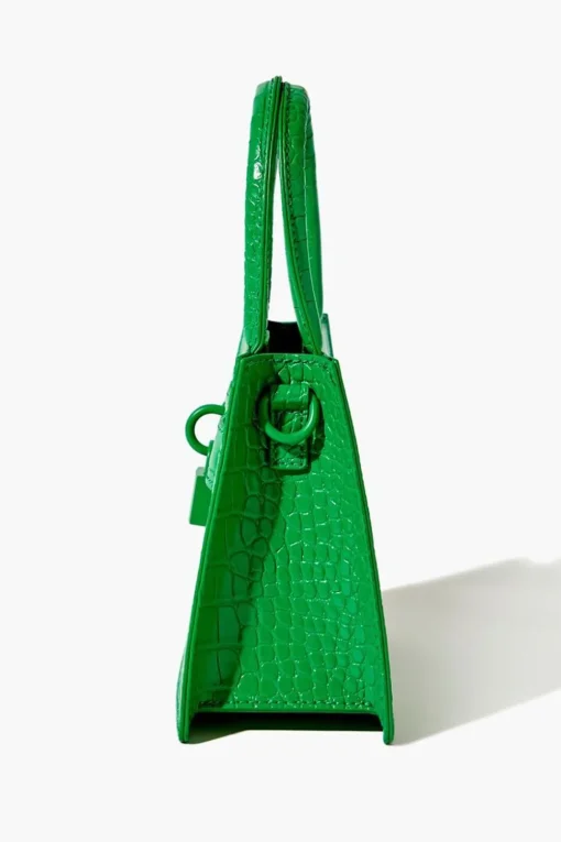 Faux Croc Crossbody Bag