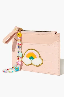 Faux Croc Rainbow Wallet