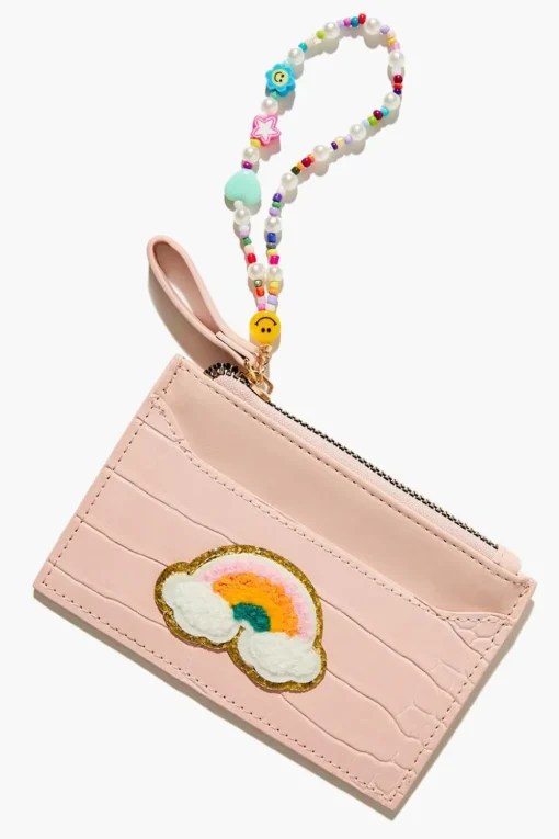 Faux Croc Rainbow Wallet