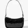 Faux Croc Shoulder Bag