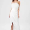 Faux Feather Cami Maxi Dress
