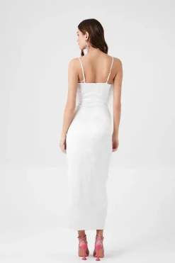Faux Feather Cami Maxi Dress