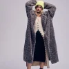 Faux Fur Longline Coat