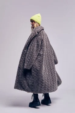 Faux Fur Longline Coat
