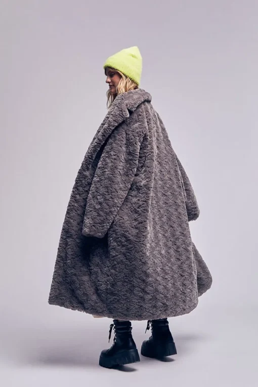 Faux Fur Longline Coat