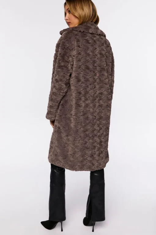 Faux Fur Longline Coat