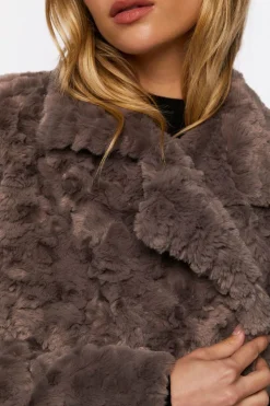 Faux Fur Longline Coat