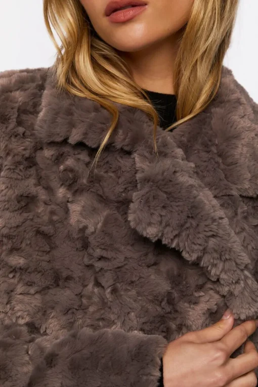 Faux Fur Longline Coat