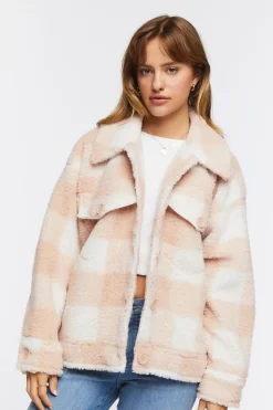 Faux Fur Plaid Jacket