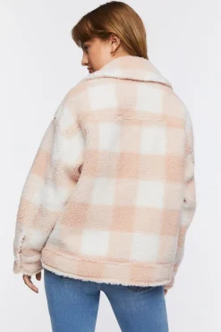 Faux Fur Plaid Jacket