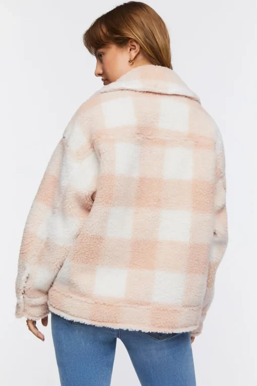 Faux Fur Plaid Jacket
