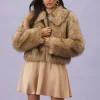 Faux Fur Zip-Up Jacket