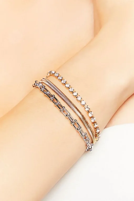 Faux Gem Bracelet Set