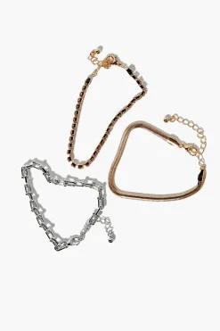 Faux Gem Bracelet Set