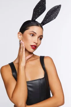Faux Gem Bunny Ears Headband