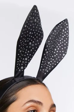 Faux Gem Bunny Ears Headband