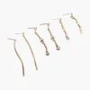 Faux Gem Chain Drop Earring Set