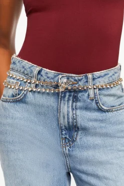 Faux Gem Chain Hip Belt