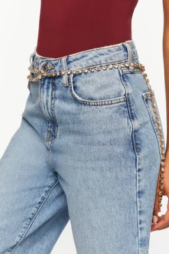 Faux Gem Chain Hip Belt