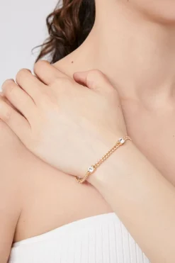 Faux Gem Curb Bracelet