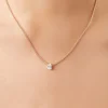 Faux Gem Curb Chain Necklace