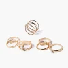 Faux Gem Cutout Ring Set