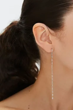 Faux Gem Drop Earring