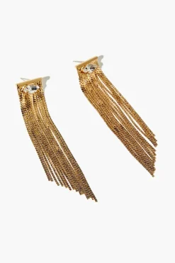 Faux Gem Duster Earrings