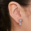 Faux Gem Evil Eye Stud Earrings