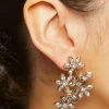 Faux Gem Floral & Butterfly Earrings
