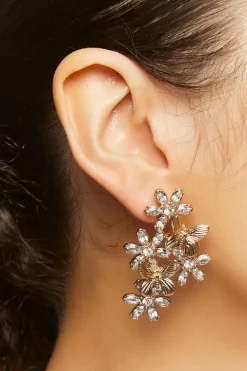 Faux Gem Floral & Butterfly Earrings