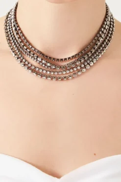 Faux Gem Layered Necklace