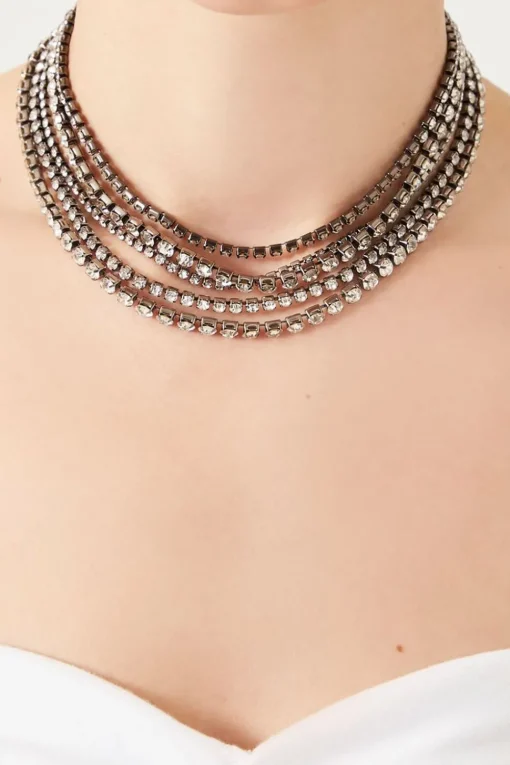 Faux Gem Layered Necklace