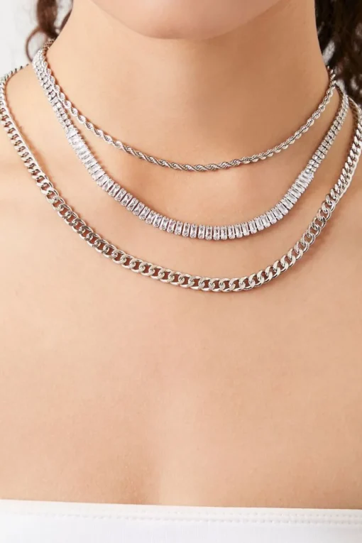 Faux Gem Necklace Set