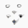 Faux Gem Ornate Ring Set