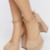 Faux Gem Platform Heels
